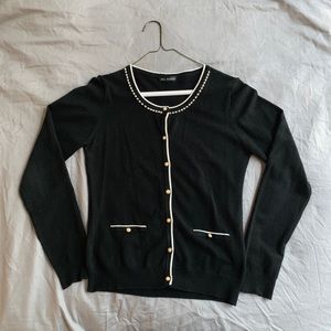 Jill Marie black cardigan with pearl lining S